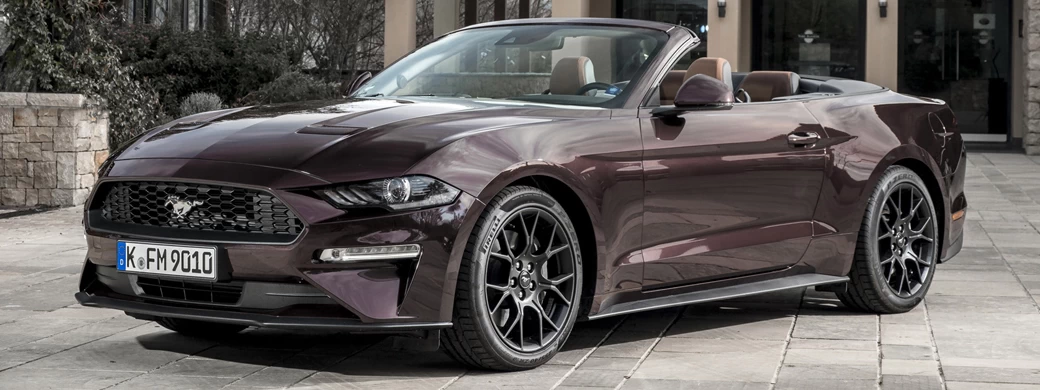   Ford Mustang EcoBoost Convertible (Royal Crimson) EU-spec - 2017 - Car wallpapers