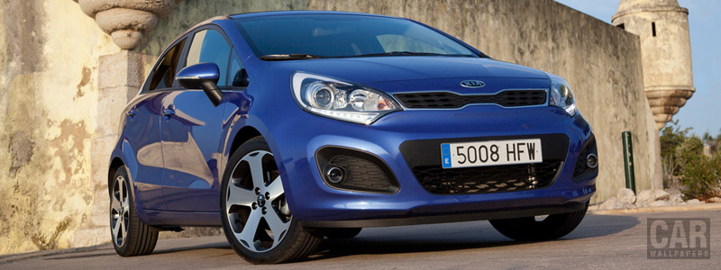 ���� ���������� Kia Rio 5door Blue - 2011 - Car wallpapers