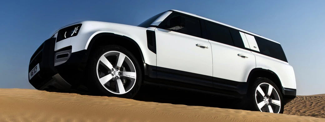 ���� ���������� Land Rover Defender 130 P400 SE (Fuji White) - 2023 - Car wallpapers